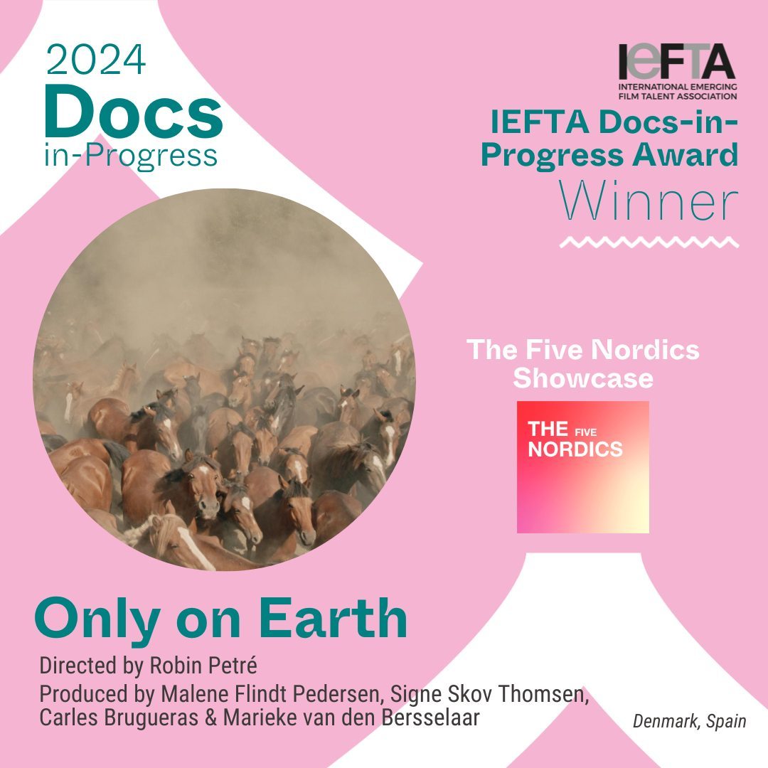 ONLY ON EARTH by Robin Petré won the <a href="/IEFTA_Org/">IEFTA</a> Docs-in-Progress Award at #CannesDocs!  🏆🎉👏

🐎 A stunning documentary coproduced between Denmark and Catalonia!

Huge congrats! 🤎