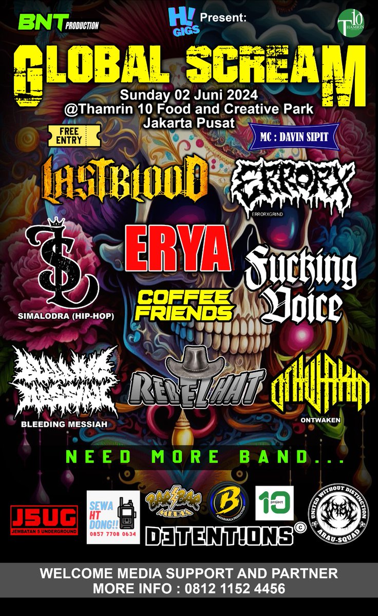 Next Invasi :

" Global Scream " 02 Juni 2024 At Food And Creative park Thamdirn 10 Jakarta Pusat 

#slamming #Bleedingmessiah #Slamgang #jakartaslam #tangerangslam #slammingbrutaldeath