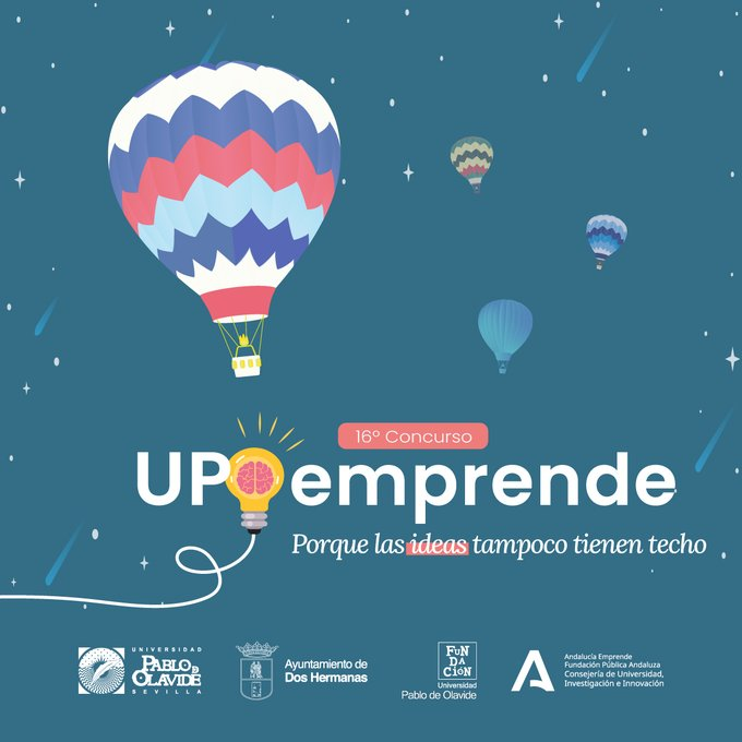 𝘾𝙤𝙣𝙩𝙞𝙣𝙪́𝙖 𝙀𝙉 𝙋𝙇𝘼𝙕𝙊 ⏳ Hasta 𝟚𝟟 𝕞𝕒𝕪𝕠

🪂  XVI Concurso #UPOemprende <a href="/pablodeolavide/">Pablo de Olavide</a> <a href="/fundacionupo/">Fundación UPO</a>

🏅 Certamen de ideas y proyectos innovadores para la comunidad #UPO.

🔸 7 categorías
🔹 8 premios de 6.800€
🔸 2 menciones accésit

🟢🔵bit.ly/3ysk4Fl