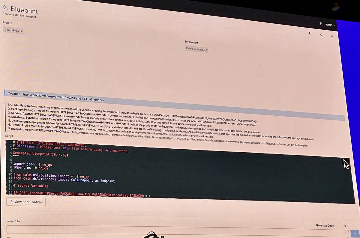 lpiot's tweet image. #GenAI -assisted #InfraasCode to deploy Nutanix infra and workload.
#NEXTconf ⁦⁦@DUONYX⁩