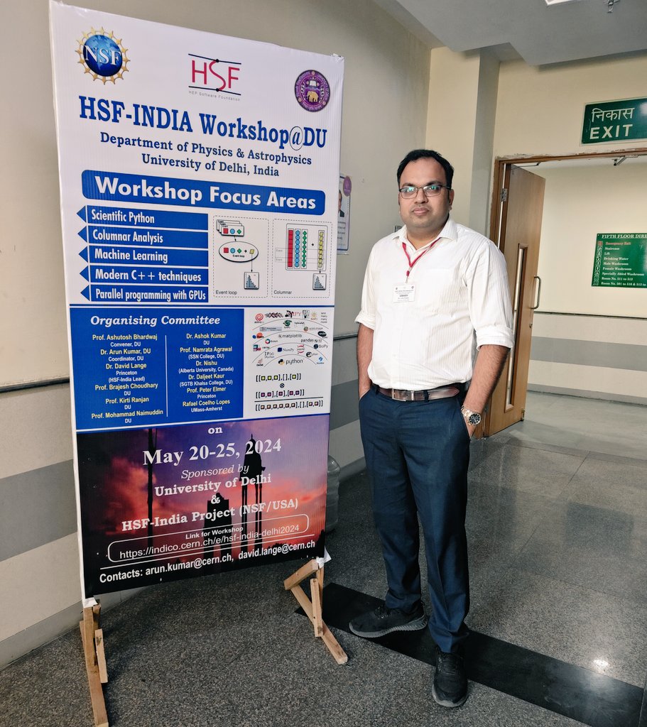 arunkumar_cms's tweet image. Coordinating a software workshop at @UnivofDelhi with experts from @Princeton @UofWA @RiceUniversity talking about #GPUs #ScientificPython #ModernC++ #MachineLearning #ParallelProgramming
Very interesting times for learning these important topics... @nvidia @CMSExperiment