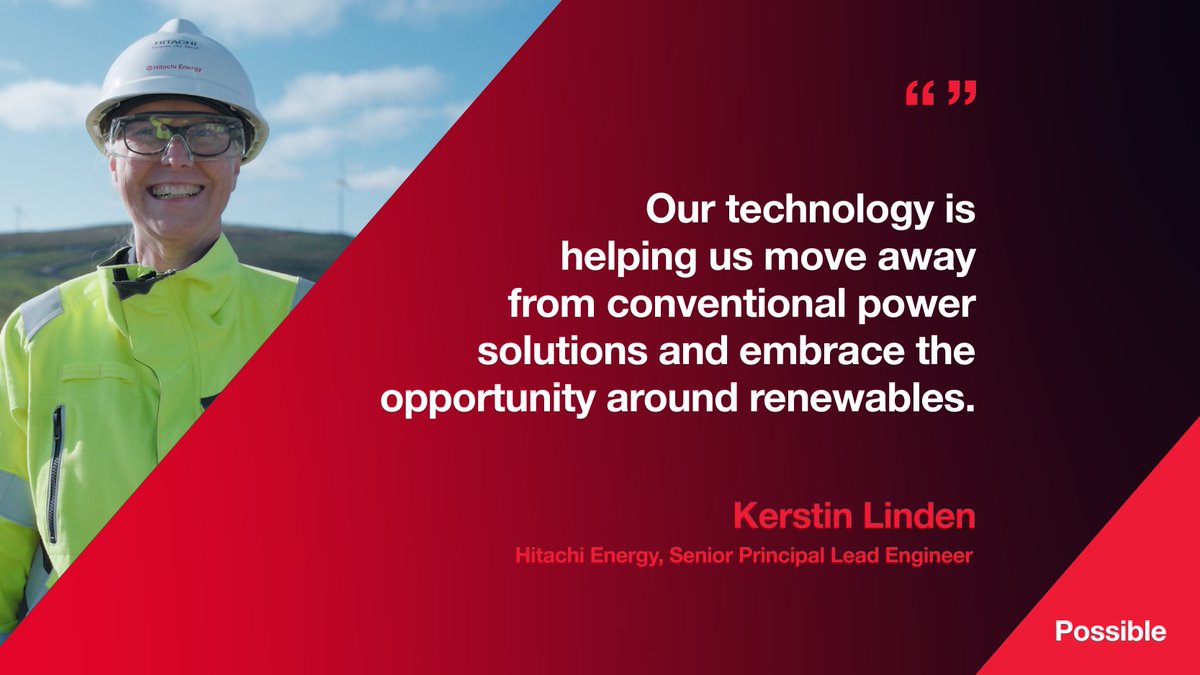 Join @hitachienergy’s Senior Principal Lead Engineer Kerstin Linden as she describes how HVDC cables are accelerating the energy transition! Learn more about our collaborative efforts with partners to help advance the energy transition: social-innovation.hitachi/en-eu/possible… #OnlyPossibleIf