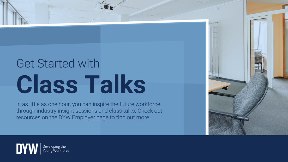 In as little as one hour, you can inspire the future workforce through class talks. Visit the new DYW employer hub to learn more: dyw.scot/employers #PowerOfAnHour #InspiringYoungMinds
