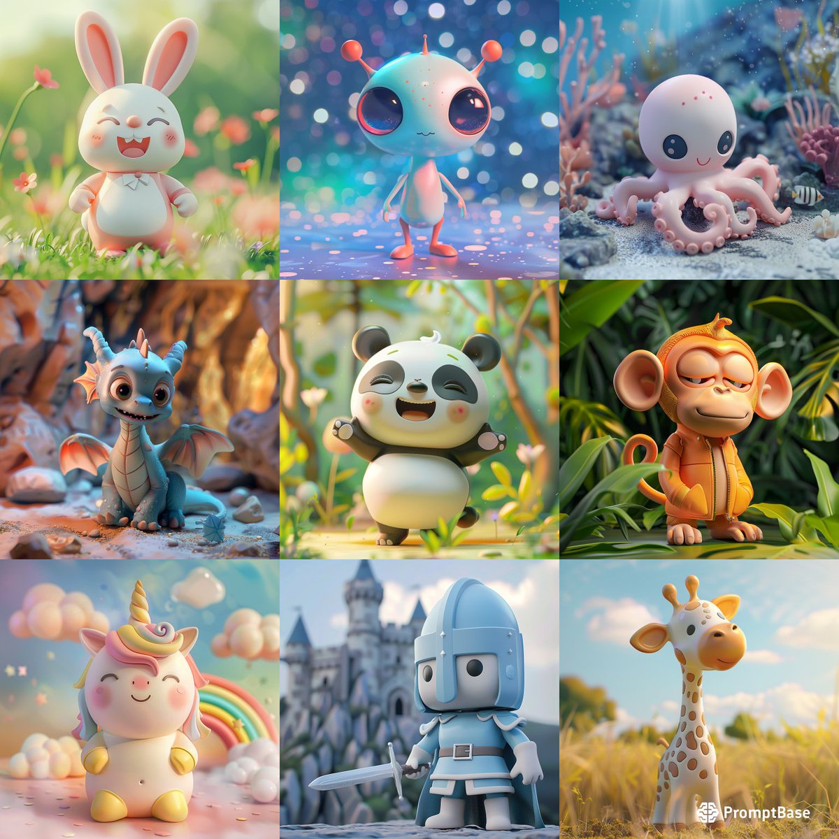 Cute Blind Box 3D Characters by @promptstudioai using #midjourney 🎁