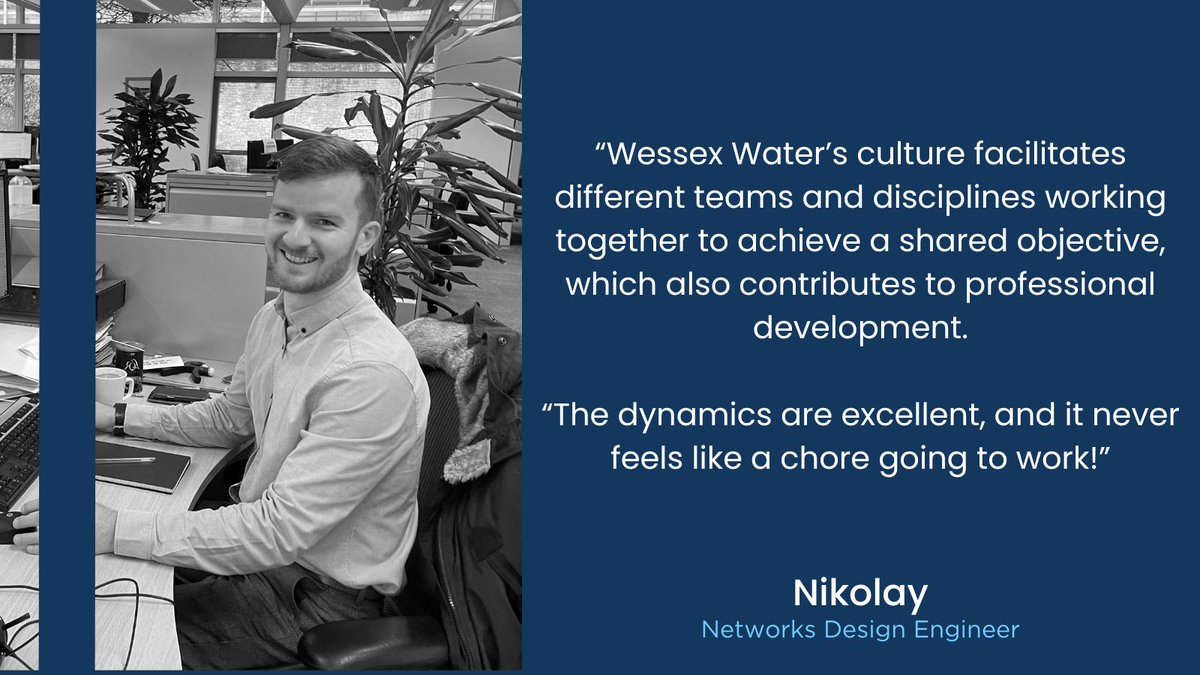 Meet Nikolay, one of our Networks Design Engineers👋

Take a look at what he loves about his role and how we've helped support his professional development.

If you’re seeking a rewarding new career, check out our vacancies here: wessexwater.co.uk/careers