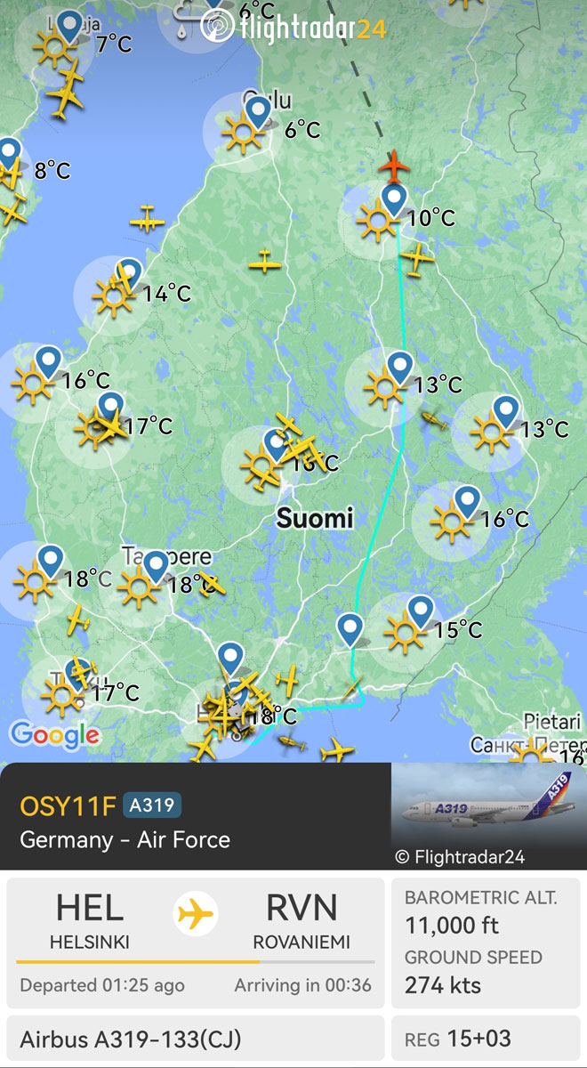 Saksan Ilmavoimien Open Skies -valvontakone lentää Suomen yllä lentoposti.fi/uutiset/saksan… #Luftwaffe #OpenSkies #ilmavoimat #turpo #säkpol