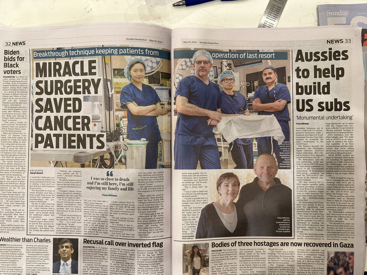 Thank you Herald Sun for publishing our work at the Austin Health. It is an honour to be part of this elite team. Our research paper has been published and presented at #USANZ24 & #EAU23.