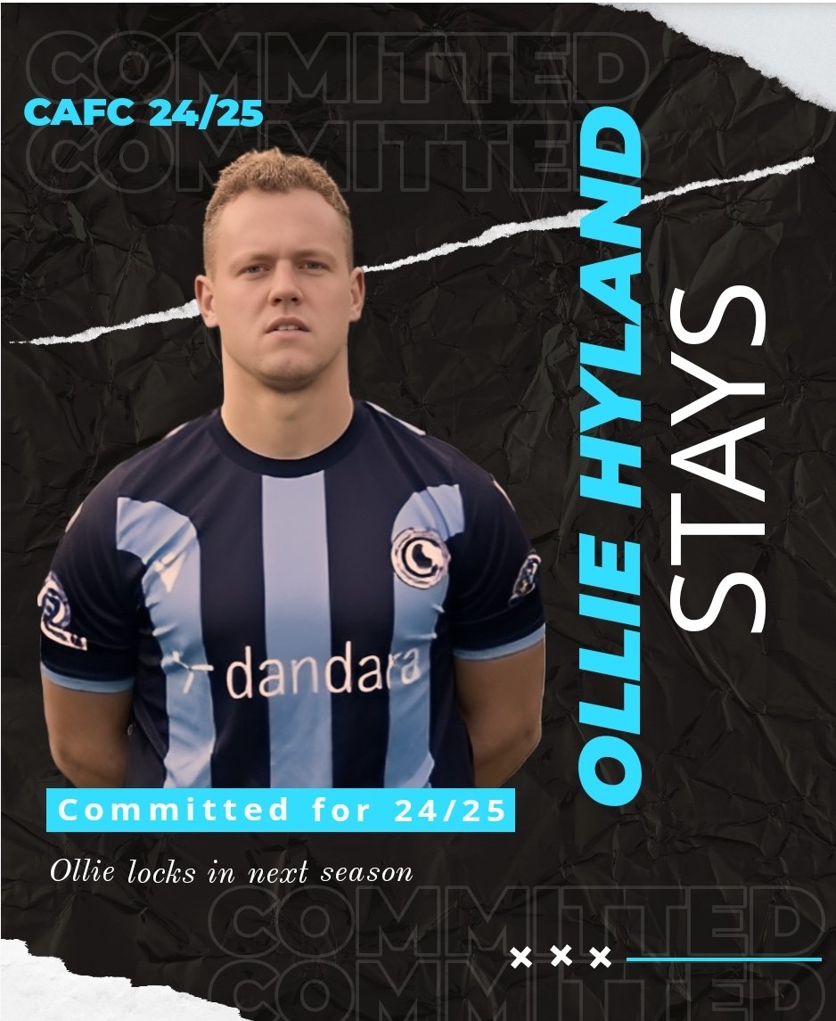 MORNING!
Here we come with some big announcements today, and let's start with Mr Hyland. CAFC wouldn't be the same without you Ollie, let's do this! 

#season2425 #cafc #stayingput #cafcfamily #ols