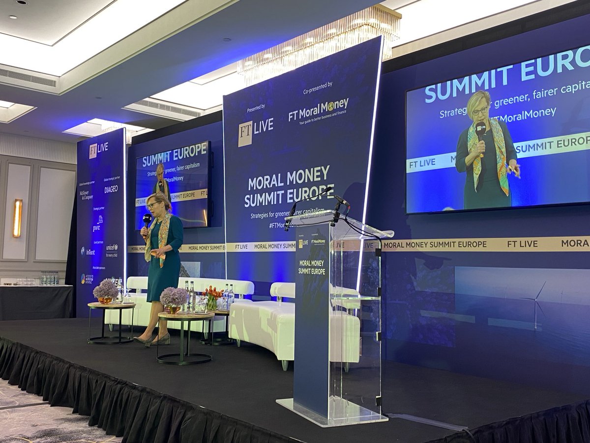 The #FTMoralMoney Summit Europe is under way with an opening keynote address from ⁦@gilliantett⁩ - I’m looking forward to chairing two days of discussion of the drive for cleaner, fairer capitalism and its challenges