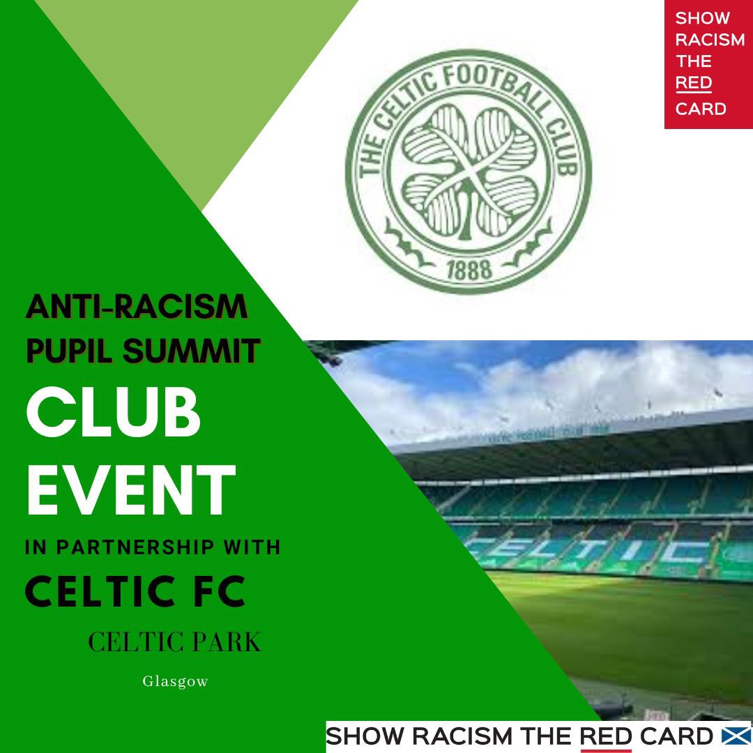 We are at Celtic Park today, the home of @CelticFC to work with local young people from @QuarryBraePri & @StAnnesPrimary They will participate in a carousel of anti-racism educational workshops, a tour of the stadium & finish off with a Q&A panel with some VIP guests!