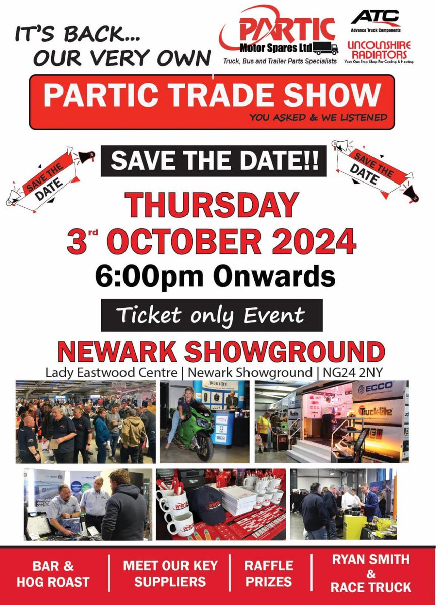 We will be attending see you there!  #winnard #partic #tradeshow #brakes #commercial #brakedrum #brakedisc #hubkits #stock #brakepads #ecer90 #absring #abs #fittingkits #wearleads