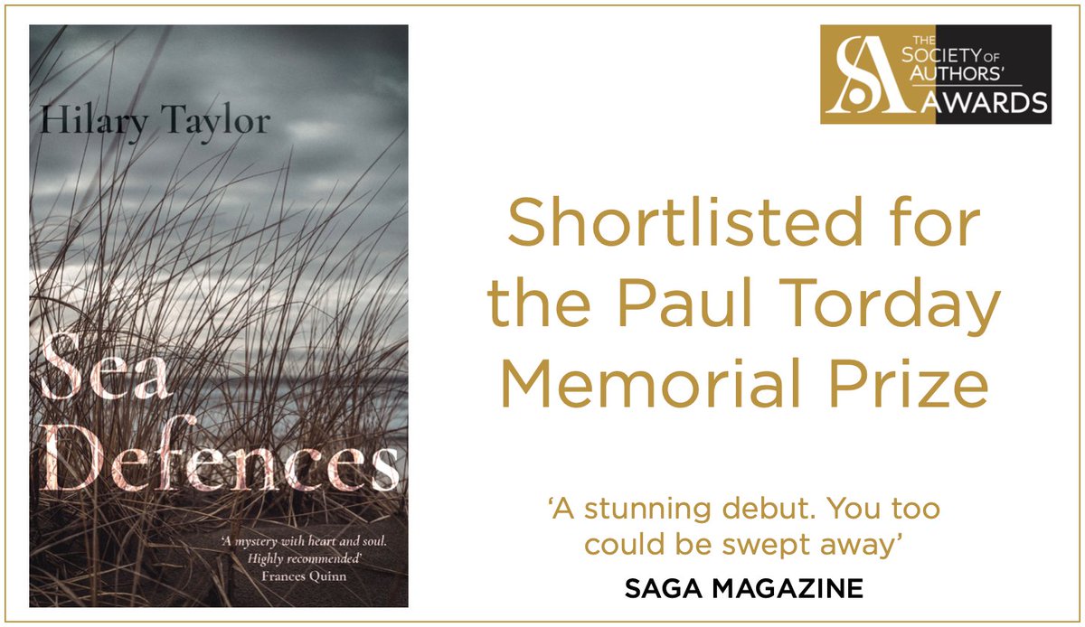 Congratulations to <a href="/hilarytaylor00/">Hilary Taylor</a>, whose taut, lyrical mystery set on the crumbling North Norfolk coast is shortlisted this morning for the <a href="/Soc_of_Authors/">The Society of Authors</a>' Paul Torday Memorial Prize. To celebrate, we're offering it at half price. Details in next tweet
eye-books.com/news/sea-defen…