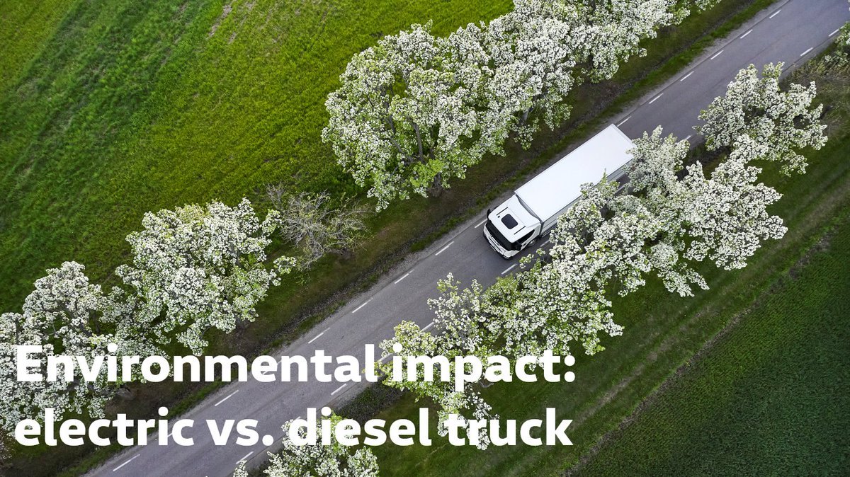 🚛🌱E-trucks vs. diesel? Some @ScaniaGroup insights: 💡 E-Trucks with low emissions, thanks to clean #electricity 💡 With EU-2030 mix, CO2-emissions sink 63%, compared to 38% with 2016 energy mix 💡 Cooperation with @northvolt: sustainable #batteries will improve green benefits