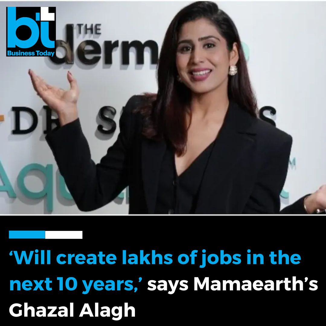 💼💲 #Corporate | #Mamaearth co-founder says that the company will create lakhs of employment opportunities in the coming 10 years.

➡️ She said that the company will take Indian beauty to the world and place the Tricolour everywhere. 

Read More 👉 tinyurl.com/4sxdr8rz