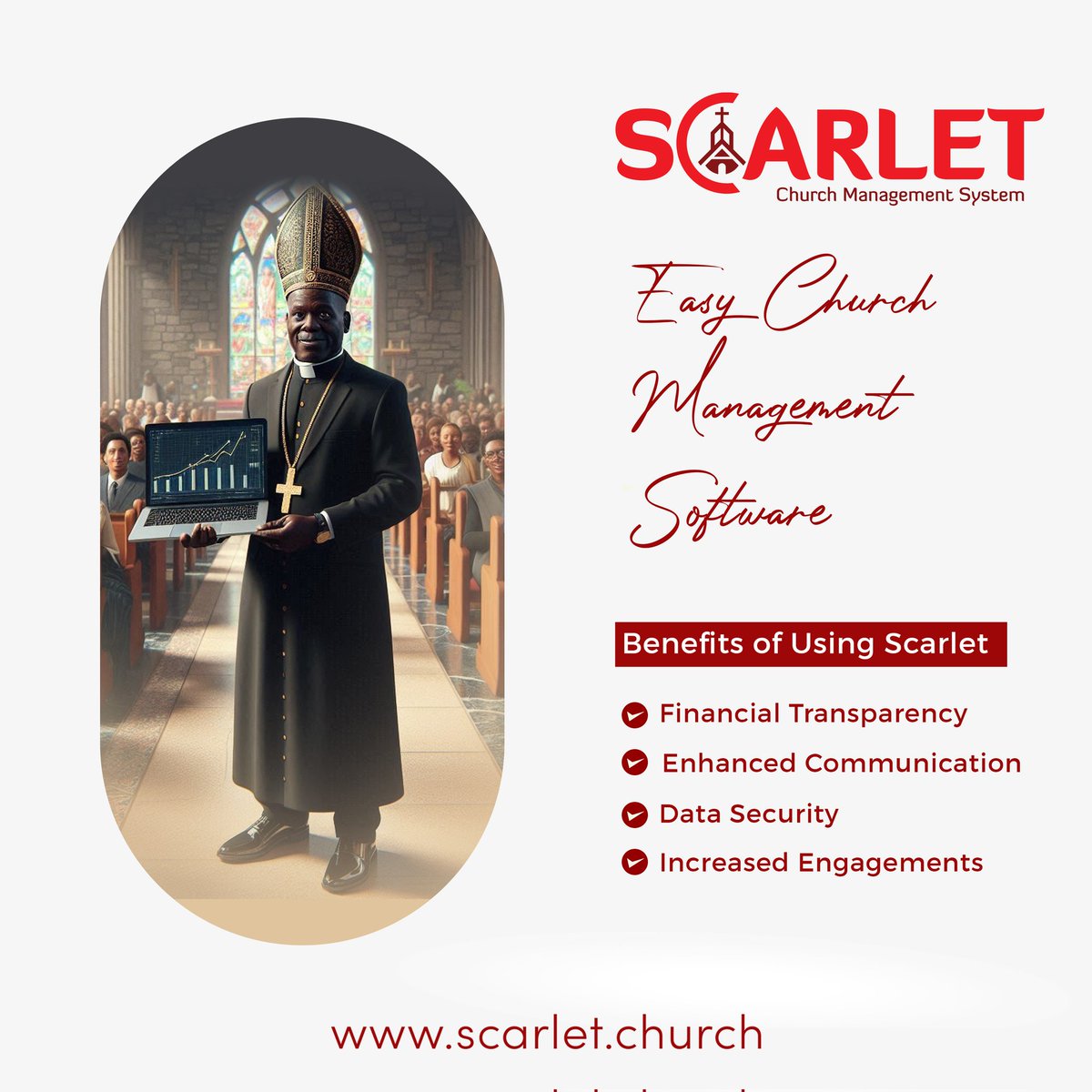 BitwiseDigital's tweet image. Welcome to Scarlet: Our team envisioned a future where technology elevates Church Ministries. With a focus on efficiency, transparency, and growth, we crafted Scarlet to revolutionize church management. Join us in shaping this new era.#churchmanagement