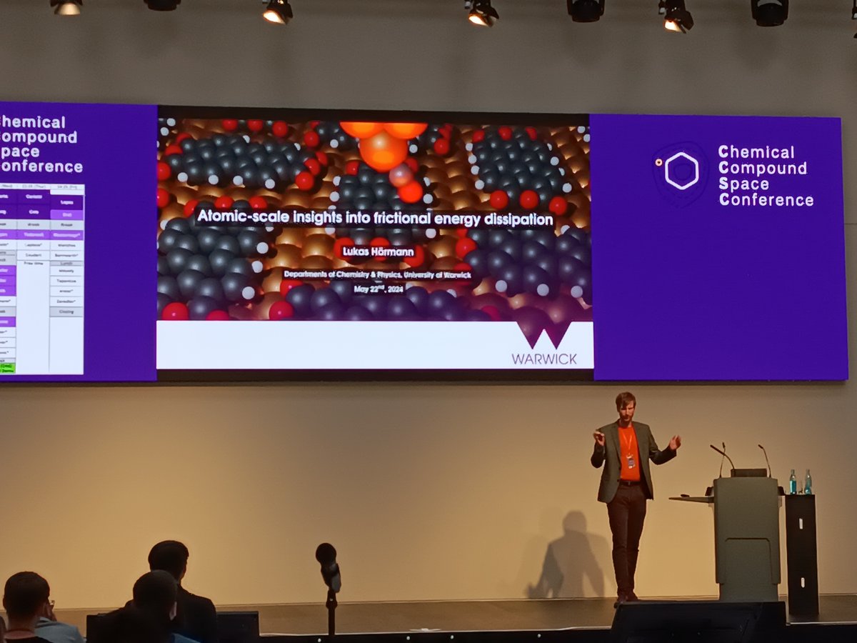 Before a small break, professor Lukas Hörmann <a href="/LHphysics/">Lukas Hörmann</a>  from the university of Warwick introduces us to atomic scale insights into frictional energy dissipation mechanisms #CCSC2024