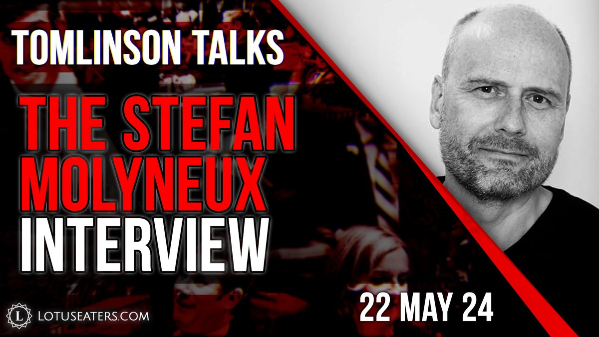 Tomlinson Talks | The Stefan Molyneux Interview LIVE at 3pm BST: lotuseaters.com/tomlinson-talk… In this week’s episode of Tomlinson Talks, @Con_Tomlinson is joined by author, philosopher, and peaceful parenting advocate Stefan Molyneux, to discuss his cancellation four years ago; his