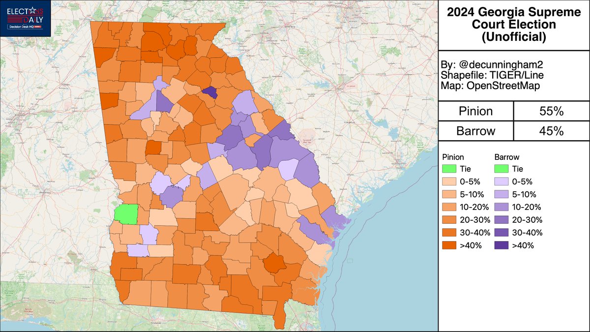 In Georgia, incumbent conservative Andrew Pinson defeated perennial candidate John Barrow in a low-turnout, nonpartisan race. 

Pinson somehow dominated in the Atlanta metro. He leads in Clayton, a 9% white, Biden+70 county, by 2%. This result may not be replicated for some time.