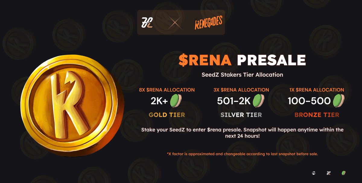 Gm #Aptos

1 day left for the first launch on Harborgate.

Make sure you have staked seedz. Snapshot going out in a few hours.

Are you ready?