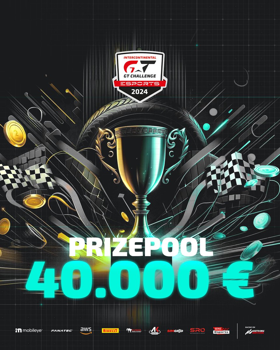 🚨 Hold onto your seats, folks! Prepare to unleash your inner racer and compete for the heart-pounding €40,000 prize pool for the SRO Esports @IntercontGTC! 🏁 Get ready to experience the ultimate adrenaline rush like never before! Find out more on sro-esports.com