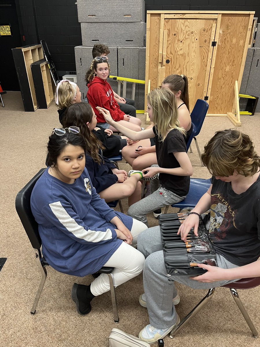 <a href="/Ernestown_LDSB/">Ernestown</a> Hair and makeup in session. Curtain at 10 for the second performance of “The Wizard of Od(essa).”