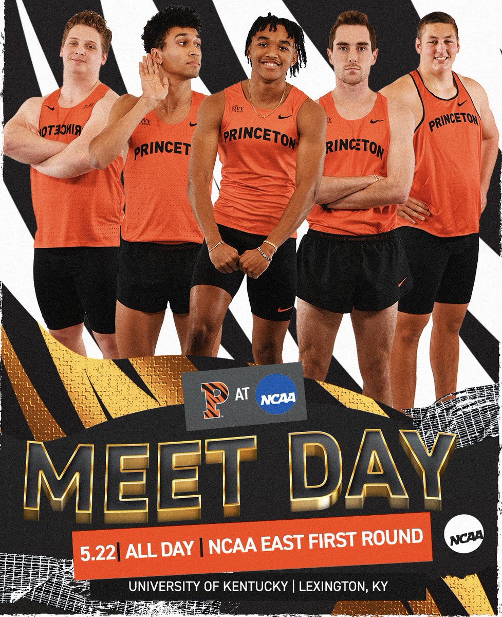 PrincetonTrack's tweet photo. Day 1 of NCAA East Preliminary Round looking 🔥! 

It is meet day down here in Lexington, KY and Princeton Men’s Track and Field has their eyes set on NCAA qualifying performances! ⚡️

#GoTigers https://t.co/n6K9B6S6MX