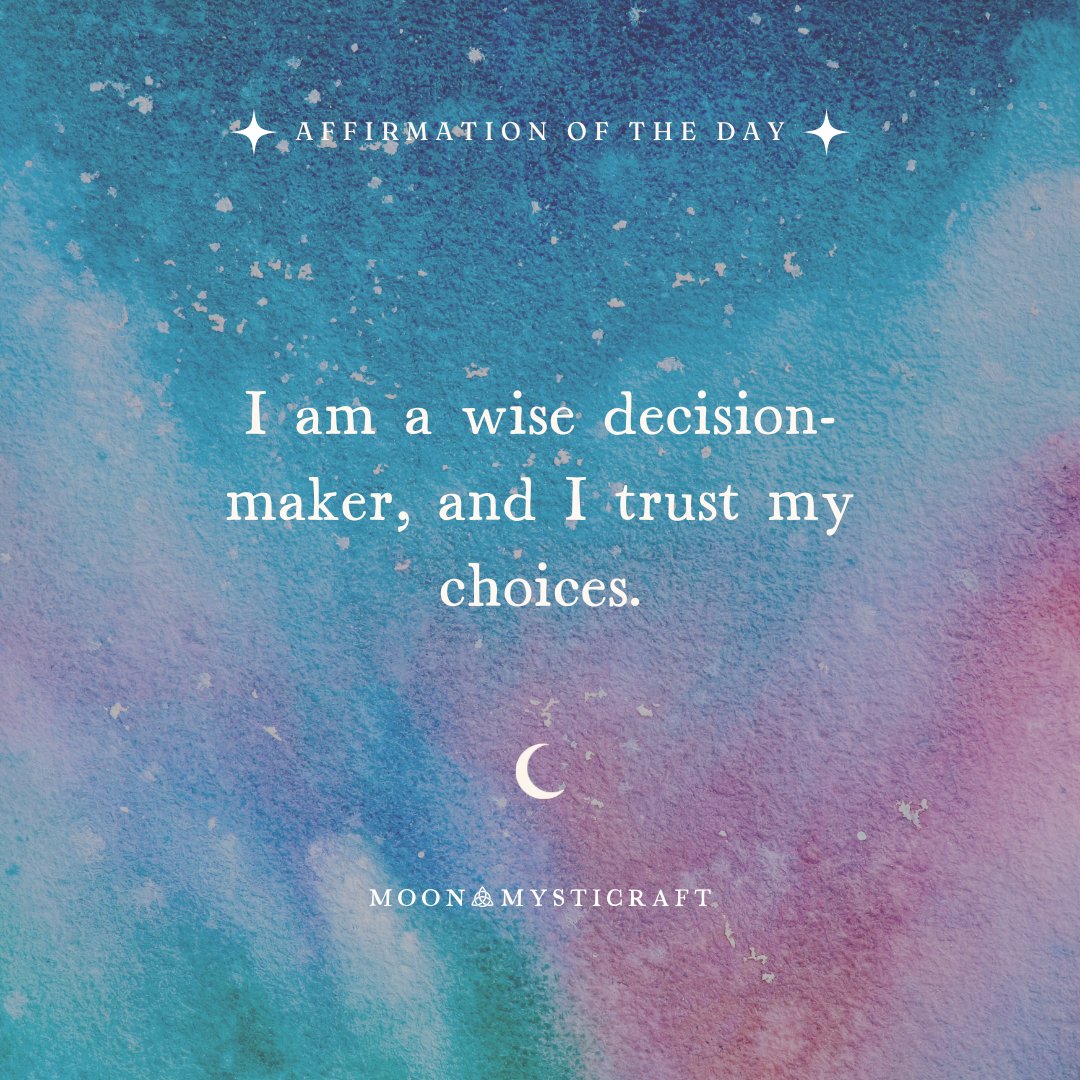 Drop a ❤️ to claim today's affirmation! Be sure to follow @MoonMysticraft for your daily dose of spiritual inspiration. #positiveaffirmations #witchcraft #loa #meditation #spiritualgrowth #lawofattraction #lawofpositivity #manifestation #manifestyourdreams #wicca #wiccan