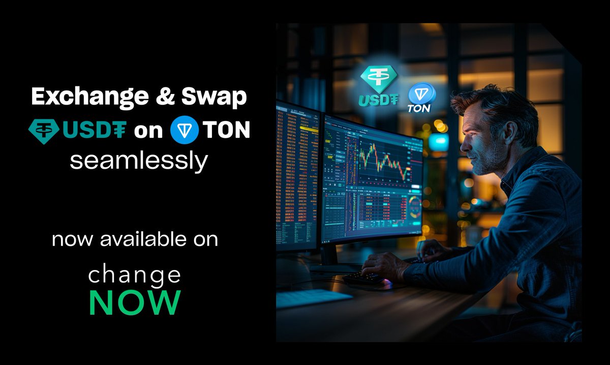 tether's tweet photo. USD₮ on @ton_blockchain is now live on @changenow https://t.co/A5eiSV61gV