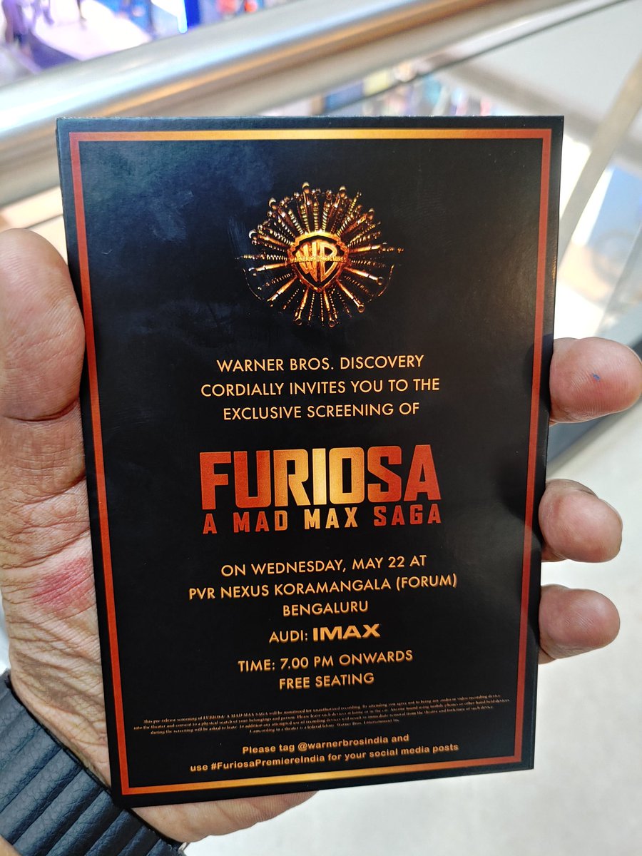 Here we go!!! #FuriosaPremiereIndia #Furiosa
#MadMax @WarnerBrosIndia