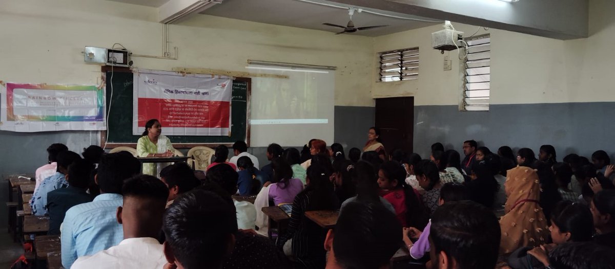 Our team screened the film 'Thappad' at Prof. Sambhajirao Kadam College, Daur, & LBS College Science Department, Satara, as part of the Rainbow Circles project activity in collaboration with the Australian Consulate. #RainbowCircles #Safecity #RedDotFoundation