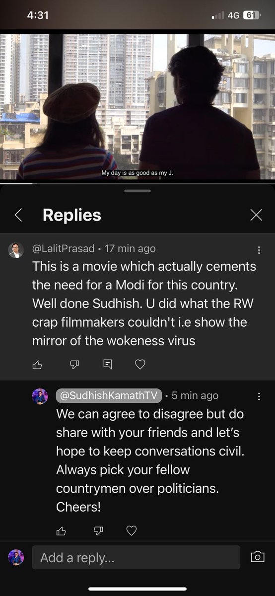 We got our first comment from a Modi fan the other day. At first, I thought he was trolling but by the end it sounded genuine - but way to miss the point! 😄 
The film is an equal opportunity offender but feel free to read what you want into it. #CultureVulture🚀