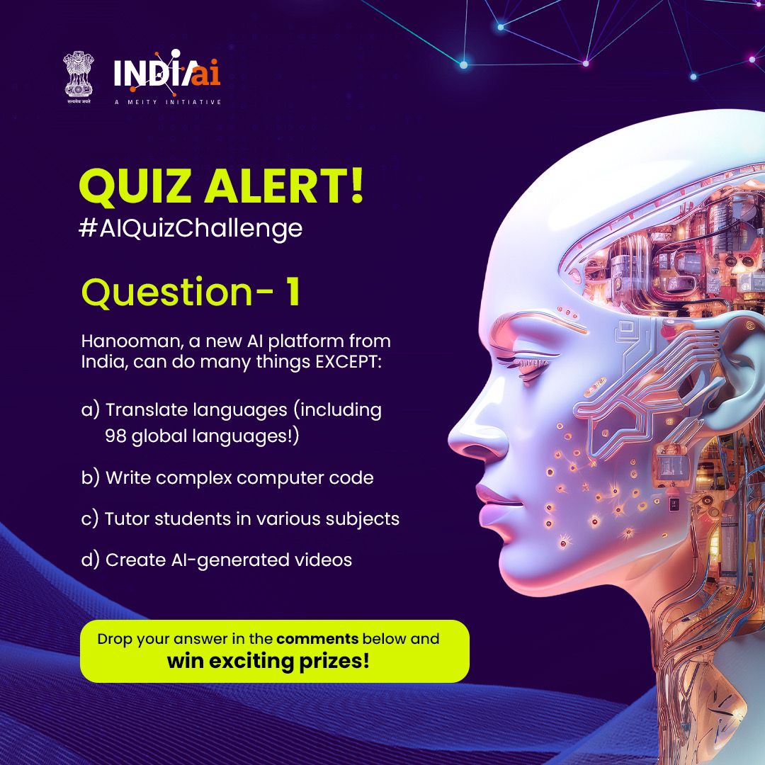 Take on the #AIQuizChallenge and see if you have what it takes. This question comes straight from our latest articles. Can you answer it correctly? Leave your answer below and stay tuned for the next question! P.S. Up your chances of winning exciting vouchers! Here's how: