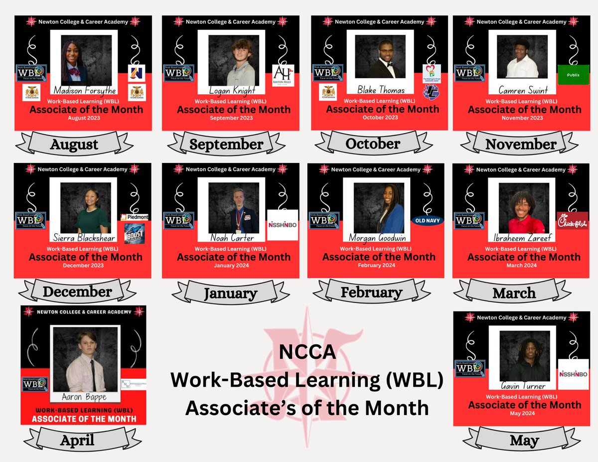 I had an AMAZING group of WBL associates this year but here are a few honorable mentions. @NewtonCoSchools @NewtonSupt 
#NCSSBeTheBest #NewtonCTAE #wblworks @NCCA_Covington @GAWBLworks