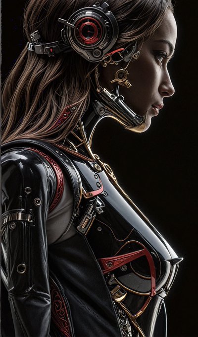 neonlights600's tweet image. A fusion of technology and humanity, captured in a single glance. #ArtificialIntelligence #HumanRobotInteraction #CreativeMindsAtWork #robot #cyborg by @Michael04192304