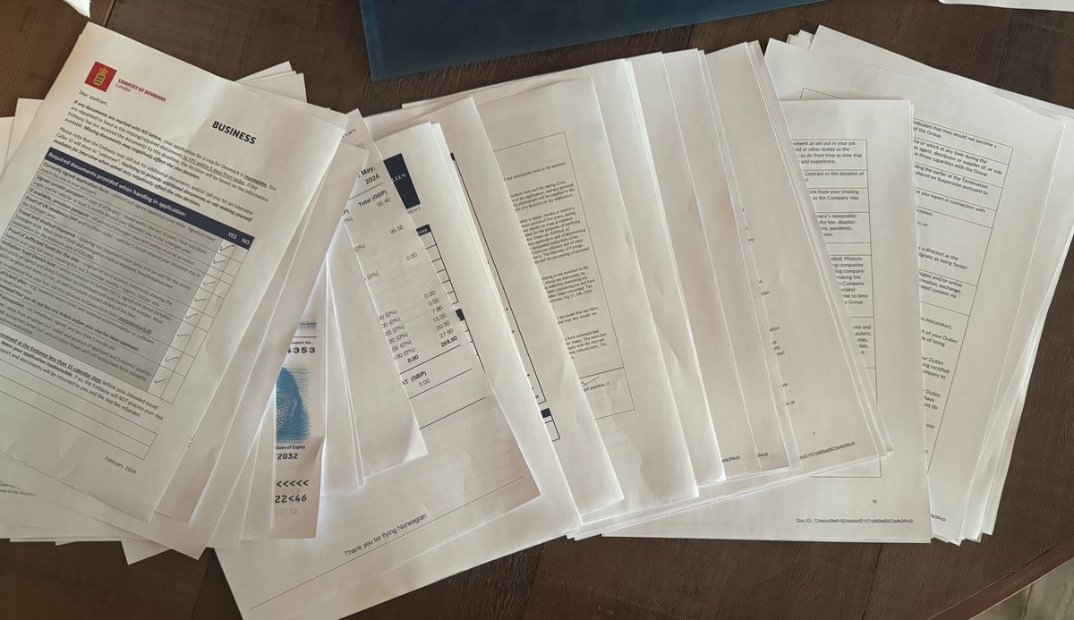 Europe, I promise I don’t want to marry your men or leave London to illegally stay in your cities. Also promise to spend > $250 a day. Please just grant me a TOURIST visa! 😭 Yes, that is 100+ pages of printed documents.