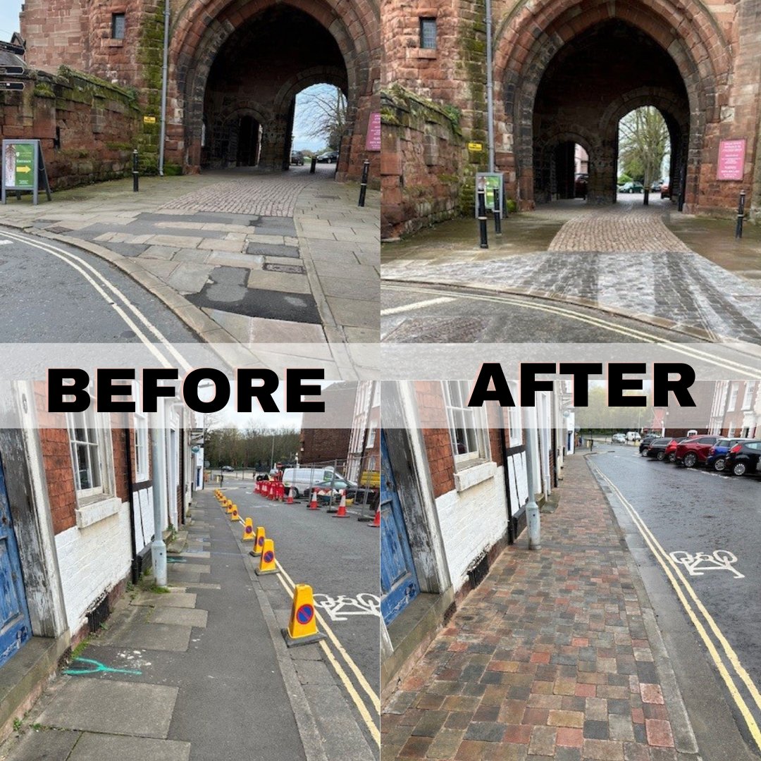 Edgar Street in Worcester has had a makeover! Ugly, miss matched pavement has been replaced with new block paving to match the materials used around the nearby Sidbury junction and the city centre. Spotted a problem pavement? Report it: worcestershire.gov.uk/council-servic…