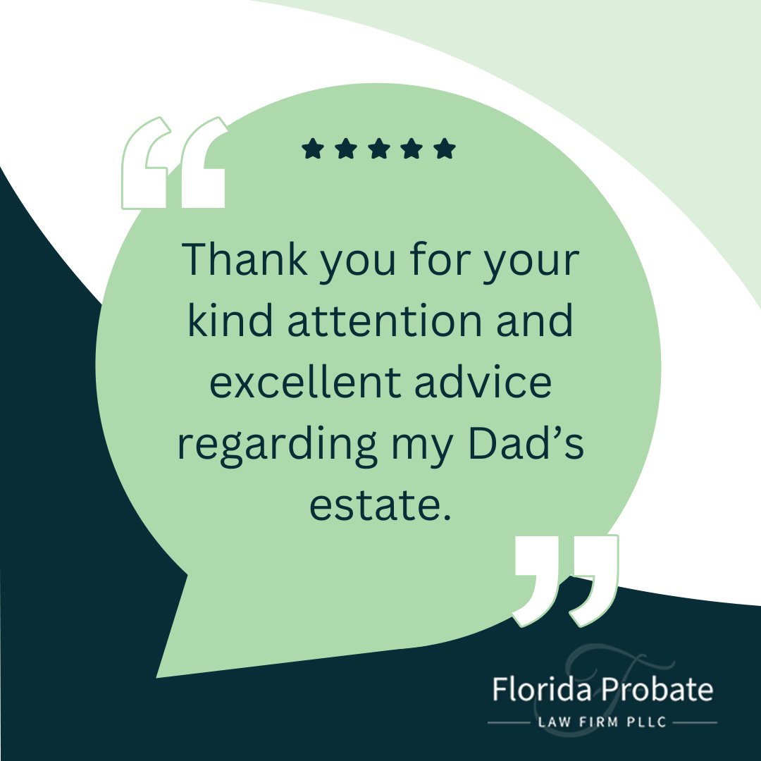 Reviews like these make our job all the more rewarding. Thank you for trusting us with your probate needs. 🌟

#probate #probateattorney #probatelawyer #probatelaw #floridaprobate