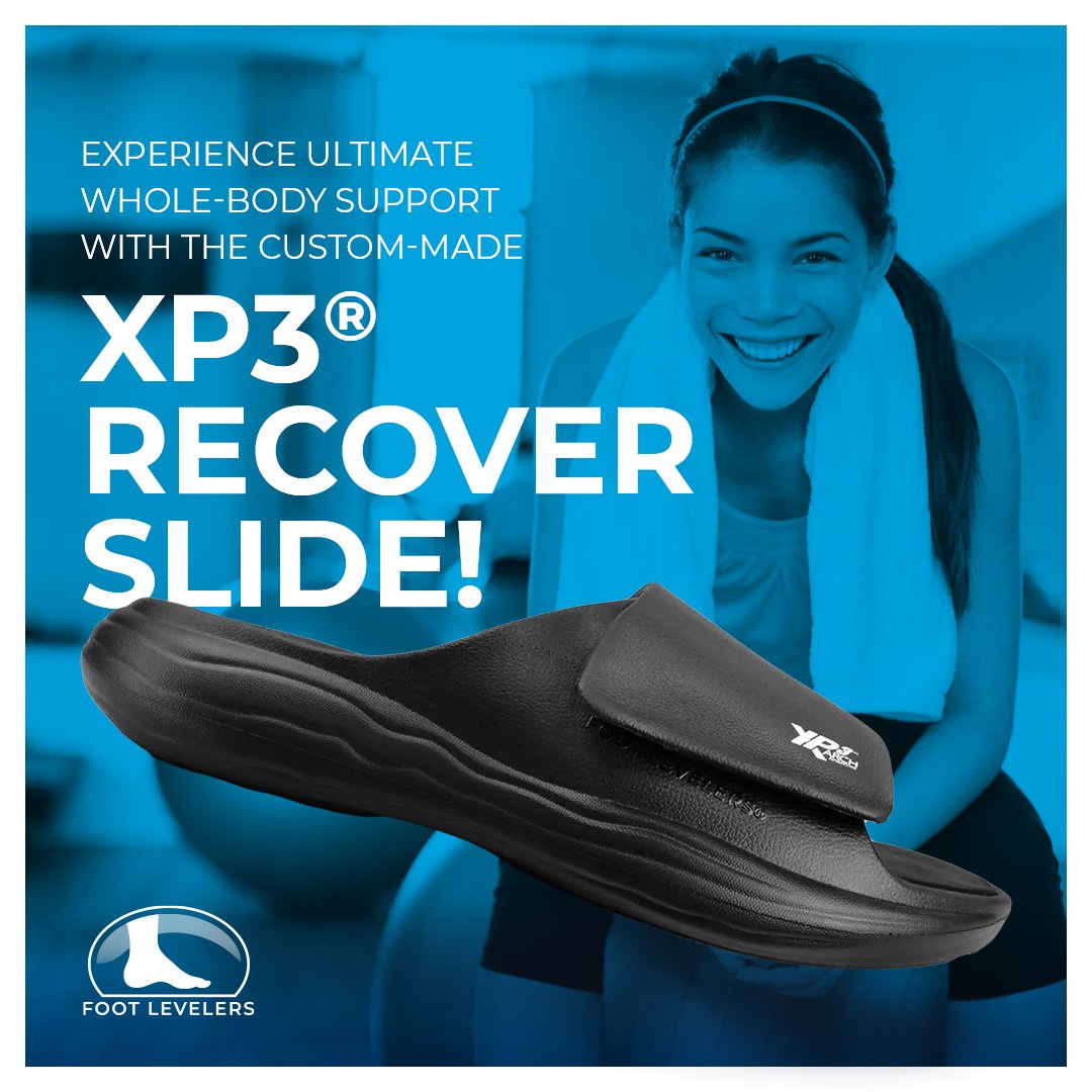 Unlock Your Ultimate Recovery with the Custom XP3® Recover Slide! 🏃‍♂️Engineered for peak biomechanical support post-practice, after the game, or simply as your everyday house shoe. The XP3® Recover slide offers unmatched comfort & whole-body support.
#FootLevelers #CustomOrthotics