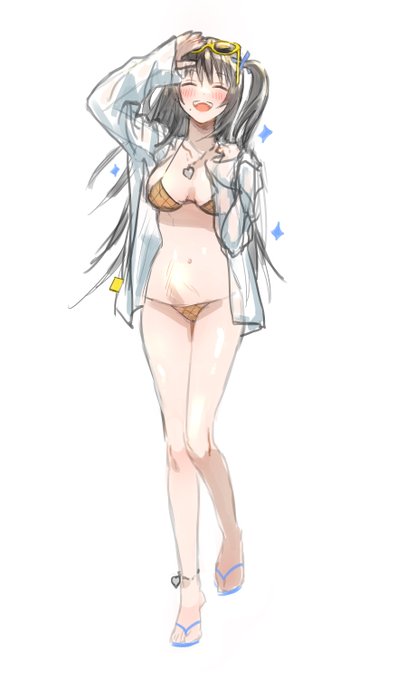 だいたいこんな感じで行こう
これを清書したらアクスタにする予定
本当は季節感ない服にしようと思っていたけど、結局水着にしてしまった 