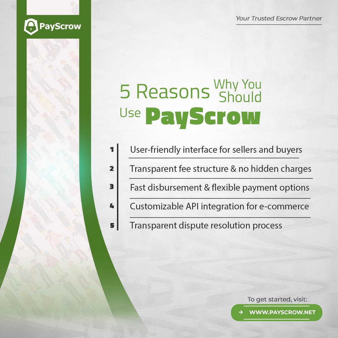 Looking for a digital escrow service as a buyer, seller, or organization that can help you transact more confidently and prevent transaction delays and fraud? Use PayScrow.

To get started, visit: payscrow.net

#escrow #digitalescrow #payscrow #escrowAPI