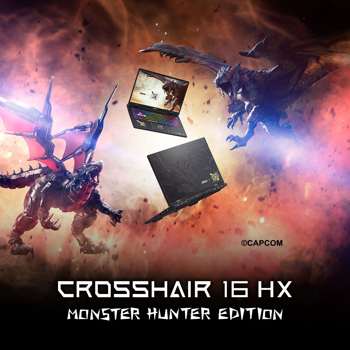 With CAPCOM's iconic gaming elements and MSI’s superior craftsmanship, Crosshair 16 HX MONSTER HUNTER EDITION delivers an unparalleled gaming experience.

msi.gm/Crosshair16HX_…

#MSICrosshair #monsterhunter #Gaming #Gaminglaptop