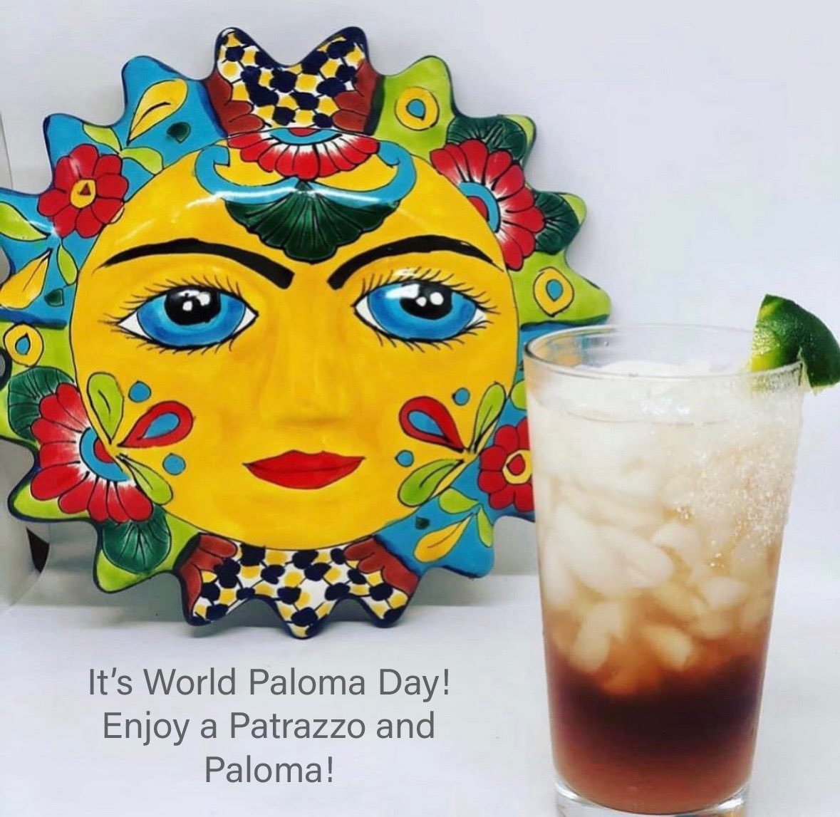 ACPRazzo's tweet image. Celebrate World Paloma Day!

Patrazzo &amp;amp; Paloma!

Combine:
2 oz fresh grapefruit juice
.5 oz fresh lime juice
1 tsp agave syrup
 Pour over crushed ice:
1 oz Amaro Cinpatrazzo 
Add:
grapefruit/lime mix
Add:
2 oz tequila 
2 oz club soda
