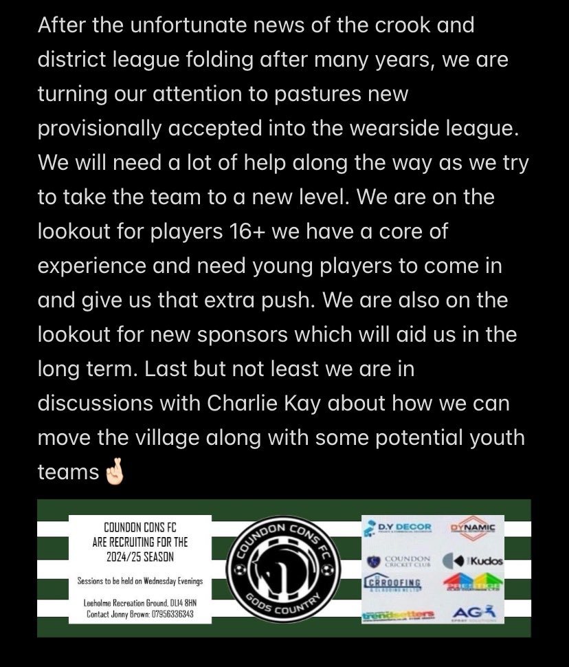 Coundon Cons FC (@coundonconsfc) on Twitter photo 