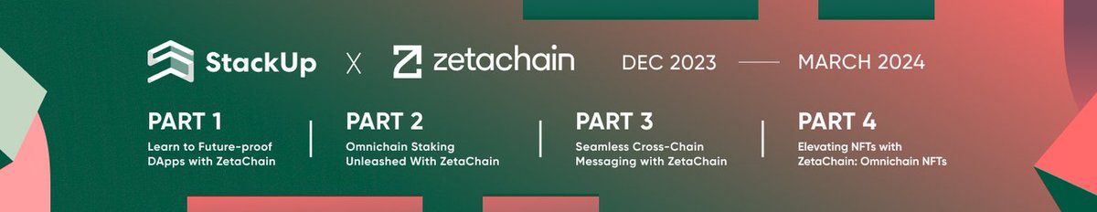 With @StackUpHQ, we onboarded more than 6,000 developers building on the first Universal EVM with over 10,000 campaign submissions! We're excited to continue improving all things ZetaChain DevX and advance the chain abstraction movement!