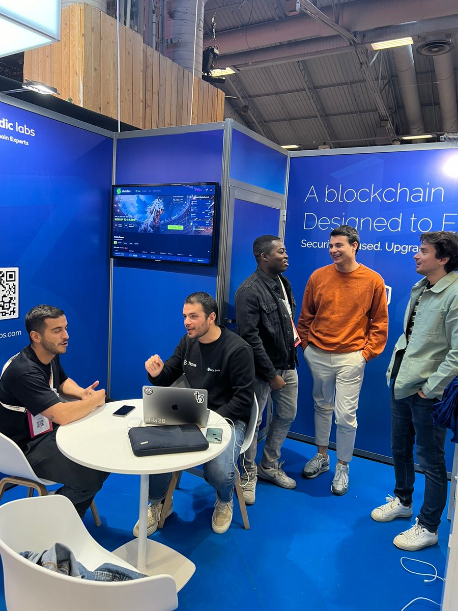 playstables's tweet photo. Live from the @tezos booth at @VivaTech . Join us and let's talk about all things Stables and Web3 Gaming!
#vivatech #tezos #playstables #Paris https://t.co/P4M9JdFei7