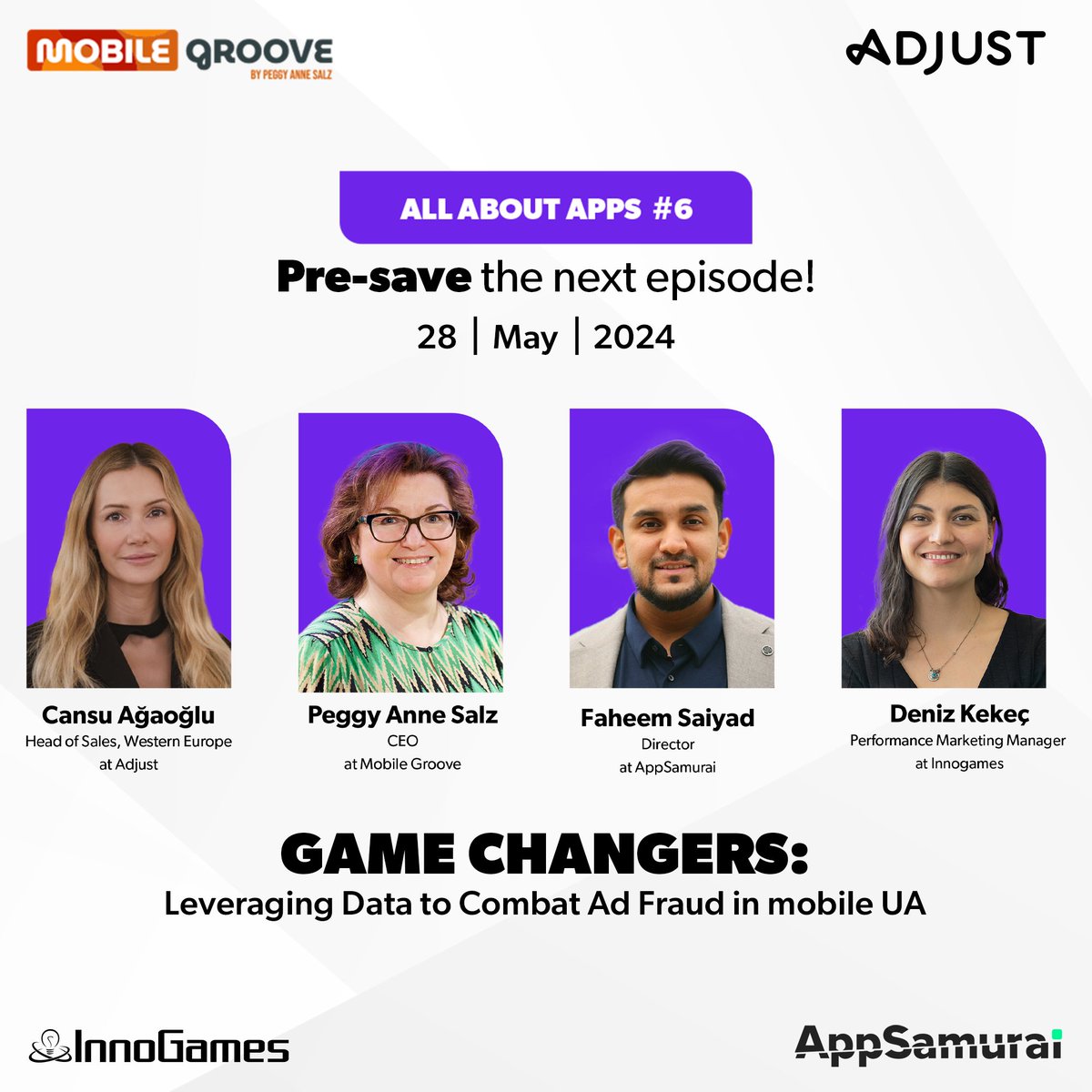 AppSamurai's tweet photo. Be the first to unlock exclusive insights in the upcoming episode of #AllAboutApps!🌟
Learn about,
•Metrics to watch for fraud detection
•Ad fraud types & combat methods
•Battling fraud in rewarded systems
and more from industry experts!
Thanks to Deniz Kekeç, Cansu Ağaoğlu, Faheem Saiyad, and @peggyanne for being a part of this eye-opener discussion.
👉Pre-save here: https://t.co/i0k0a7uiLA
#AppSamurai #OneStopShop #AdFraud #UserAcquisition