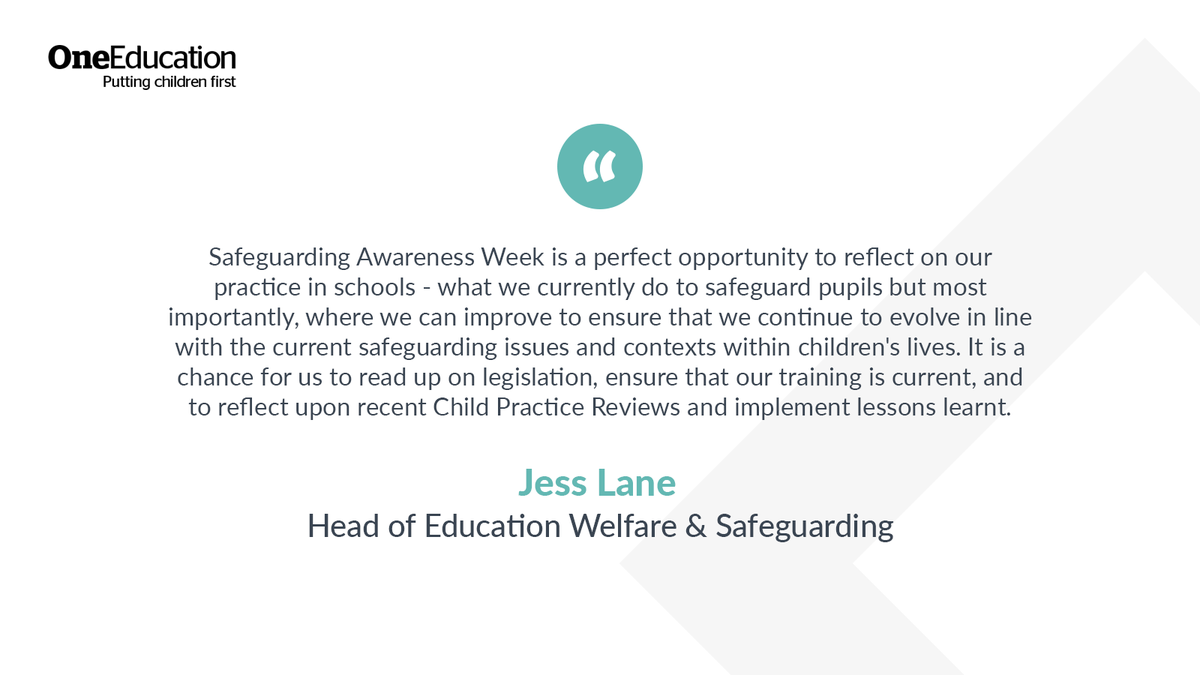 OneEducation's tweet photo. We're proud to support #TesSafeguardingWeek! Jess Lane, Head of Education Welfare &amp; Safeguarding, explains why ⬇️

Want to know more? Join the #SafeguardingConf2024 to hear directly from industry experts and ensure your school is the safest it can be: https://t.co/ImWMaHgRVC https://t.co/BPprEADvrW