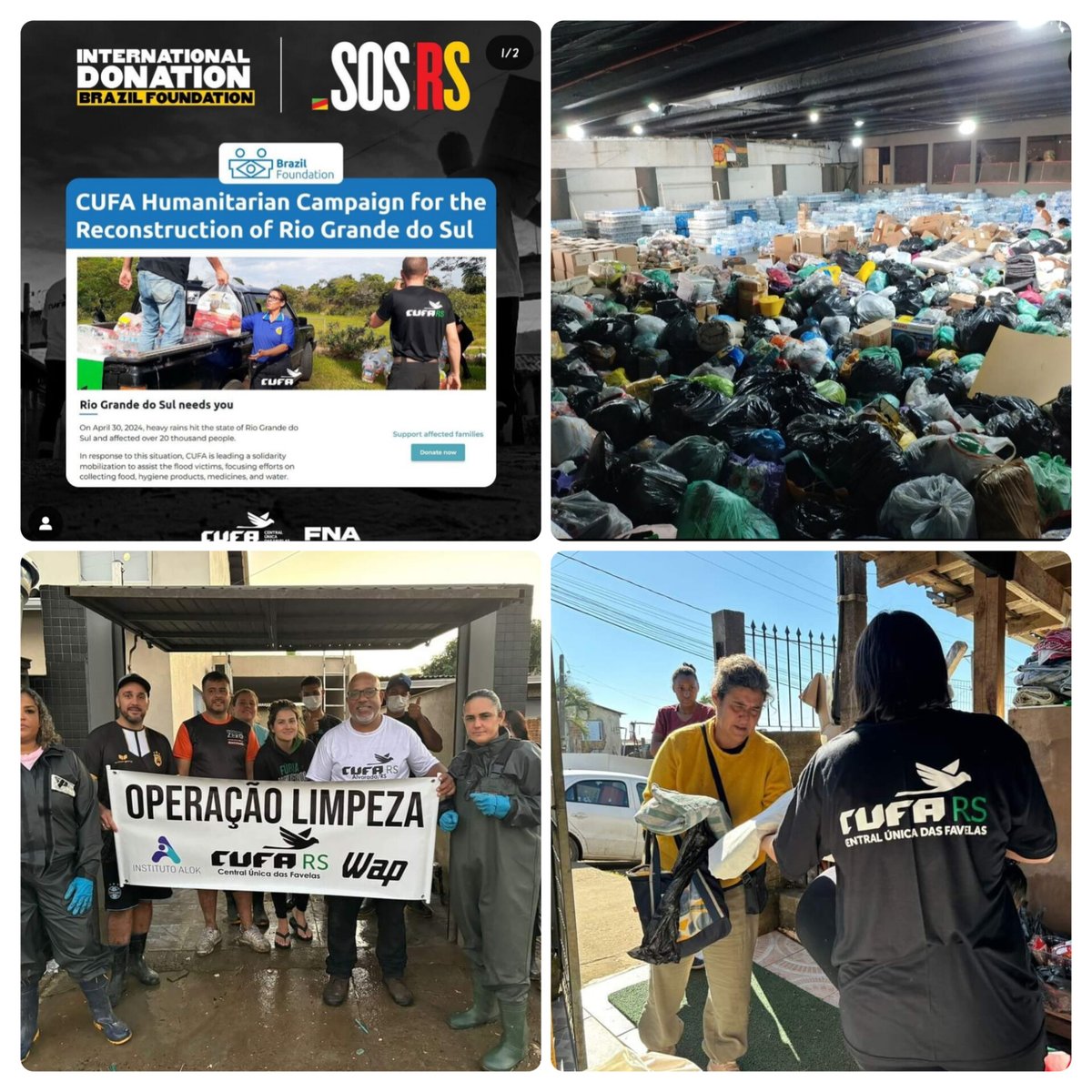 nykyeu's tweet photo. A @cufa_rio (CUFA) está  de parabéns  pelo impacto significativo e positivo que tem causado com suas ações solidárias.A recente doação e mobilização para o estado de Santa Catarina é mais um exemplo brilhante de seu compromisso com a comunidade. @celsoathayde @wgaldino3 https://t.co/u1iXcA2Y2x