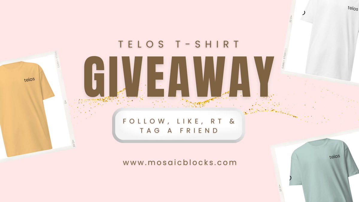 MosaicBP's tweet photo. 🎉 To celebrate passing 15 million BP votes, we're giving away a FREE @HelloTelos Premium T-SHIRT! 🎉

To enter: 
1️⃣ Follow us 
2️⃣ LIKE this tweet 
3️⃣ RT this tweet 
4️⃣ Tag a friend in the comments

#Contest ends on May 30th⏳
Winner announcement on May 31st👕

#Giveaway #Telos