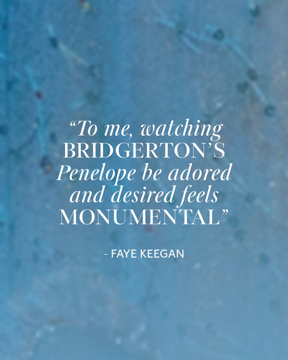 BritishVogue's tweet photo. Faye Keegan was always going to find #Bridgerton’s Penelope deeply relatable, “but the fact that she, like me, inhabits a body which is ever-so-slightly larger than those ordinarily allowed to appear on screen feels particularly significant,” she says. https://t.co/woMh1cRIaa https://t.co/tRVkkczKL8